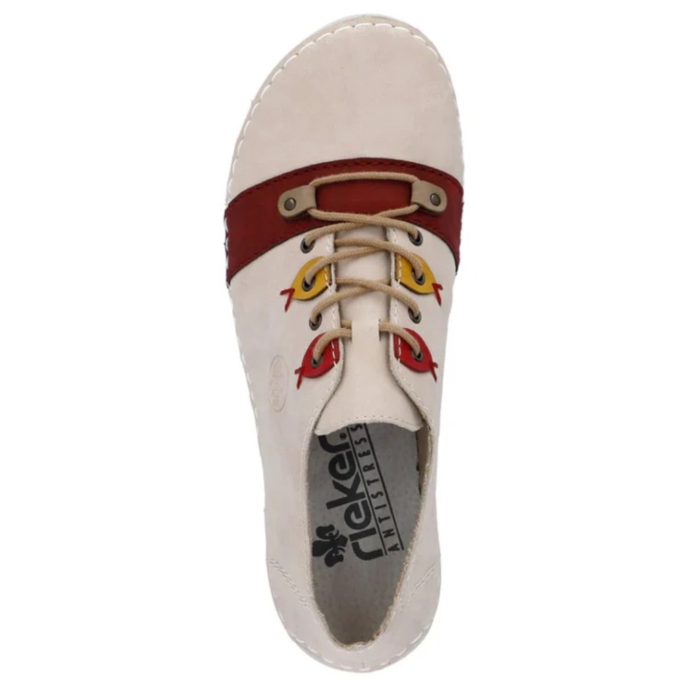 Women's Rieker Angela 10 - Rose/Rot/Camel/Honig/Fire - Picture 7 of 7